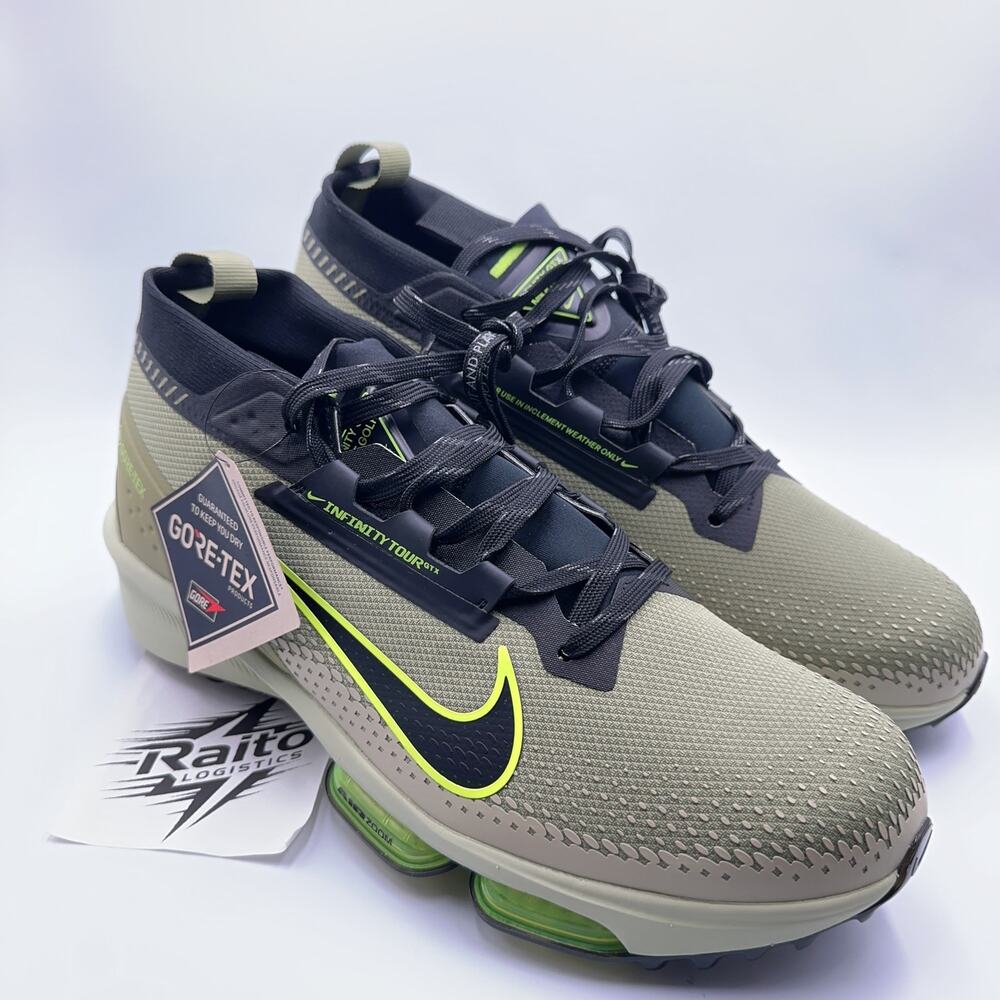 Men Size 11.5 Nike Golf Shoes Air Zoom Infinity Tour 2 Gore-Tex Olive FV4897-300